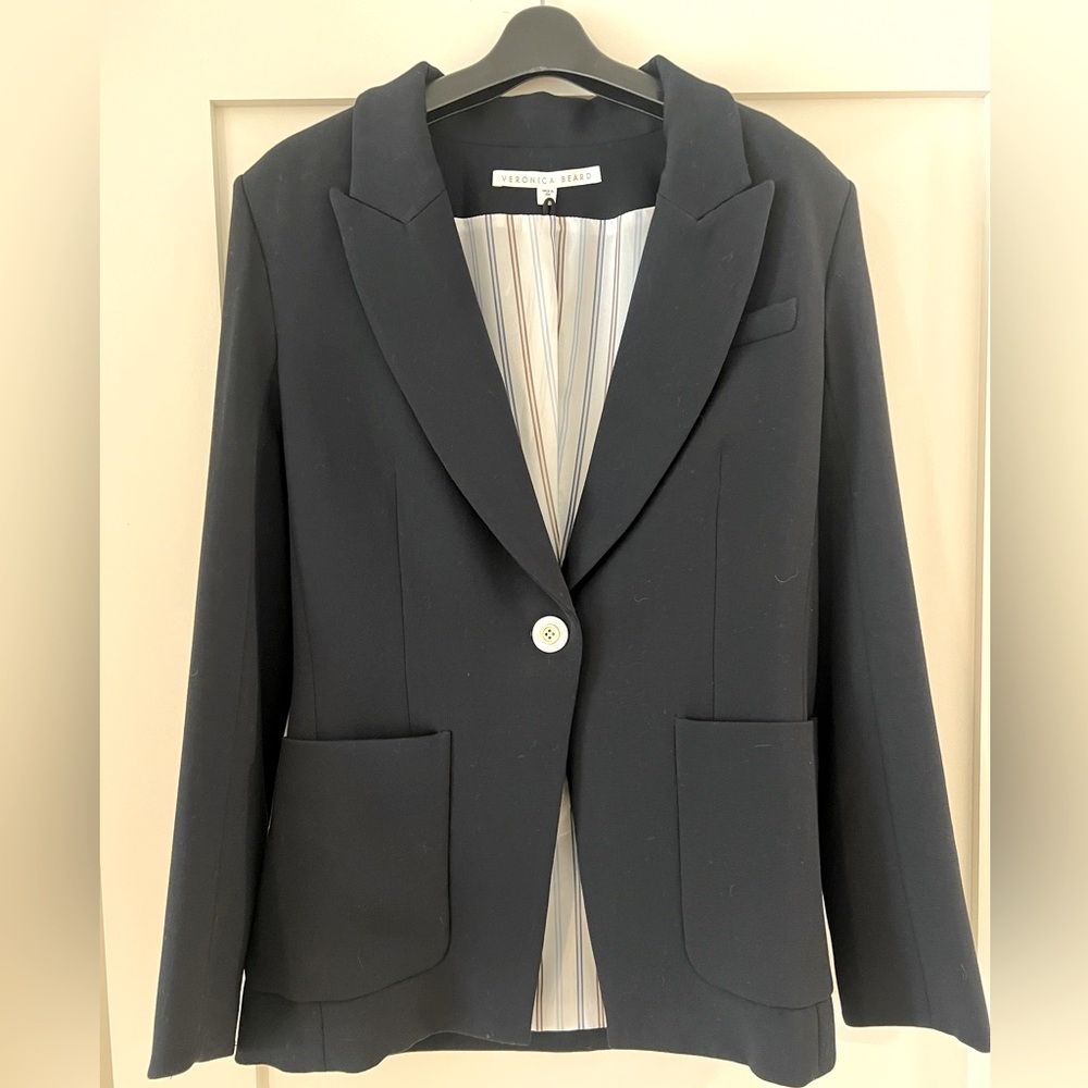 Veronica Beard Women's Battista Dickey Jacket Sz 8, Navy Nwot